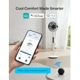 thumbnail image 2 of Pelonis Adjustable Pedestal Fan, 9 Speed, Oscillation, Quiet, Smart, Remote, 50-53.5", White, 2 of 9