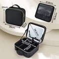 thumbnail image 6 of Portable Makeup Bag with LED Mirror Travel Makeup Case Large Cosmetic Train Case with Brush Holder, 6 of 8