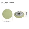 thumbnail image 2 of Uxcell 10pcs 24L Fabric Cloth Covered Button 15mm Metal Shank Round Sewing Buttons for Suits Dress Blouses, Light Green, 2 of 5