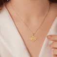 thumbnail image 5 of 10k Yellow Solid Gold Celtic Knot Woven Heart Pendant / Necklace (16 Inches), 5 of 5