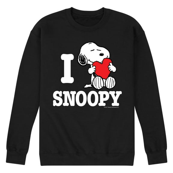 Peanuts - I Love Snoopy - Men's Crew Fleece