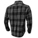 thumbnail image 4 of Camisas De Vestir Para Hombre Azul Hombre Otoño Invierno de un solo pecho cálido Casual Plaid solapa playa manga larga vacaciones al libre camisa de vacaciones (Grey, XL), 4 of 6