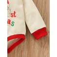 thumbnail image 5 of Bagilaanoe Newborn Baby Girl Boy Christmas Romper Sweatshirt Long Sleeve Bodysuit Letter  Santa Claus Print Pullover 6M 12M 18M 24M Infant Casual Tee Tops, 5 of 9