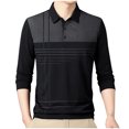 thumbnail image 2 of Blczomt Polo Golf Polos for Men Long Sleeve Black Dress Shirt Button Formal Fashion Mens Clothes Clearance Sale, 2 of 6