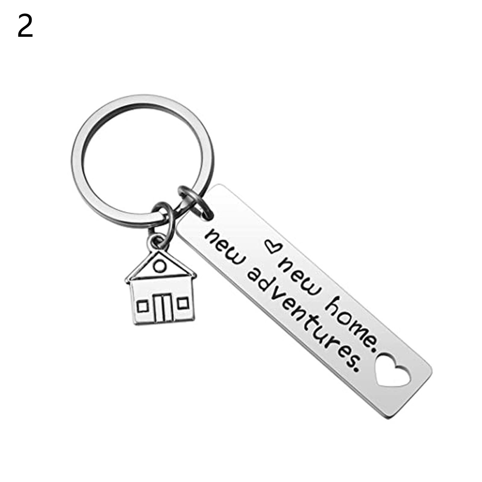 2021 Letter Engraved Moving Housewarming Gift Stainless Steel Key Chain Gift