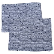 Bacati - Noah Tribal Mint/Navy 10-Piece Nursery in a Bag 100% Cotton Percale Unisex Crib Bedding Set with 2 crib fitted sheets