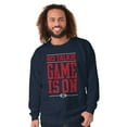thumbnail image 3 of No Talkie Game is On Football Men's Big & Tall Crewneck Sweatshirt Brisco Brands 2X, 3 of 5