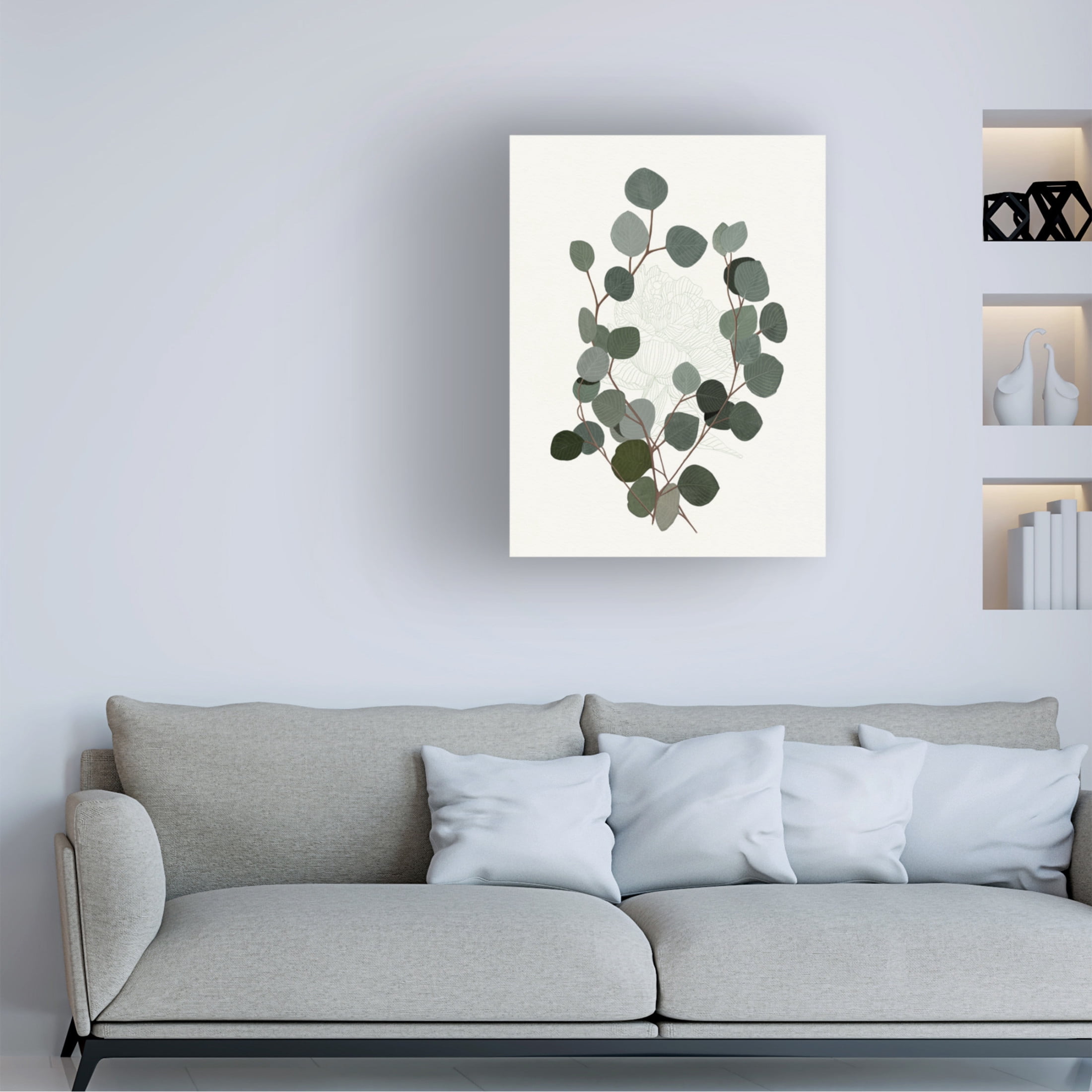 Trademark Fine Art Katie O'Shea Eucalyptus Leaves I Canvas Wall Art