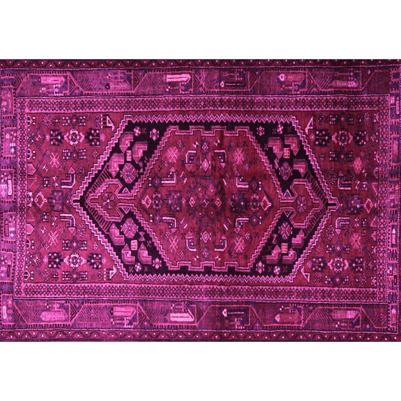 Ahgly Company Indoor Rectangle Persian Pink Traditional Area Rugs, 5' x 7'