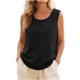 thumbnail image 5 of XuJwPNcy Sleeveless Tank Tops for Women Summer Basic Round Neck Pocket Tee Breathable Soft T Shirts for Travel Vacation, 5 of 5