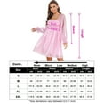 thumbnail image 5 of Women's Long Sleeve Casual Solid Dresses Babydoll Mesh Midi Dress, 5 of 5
