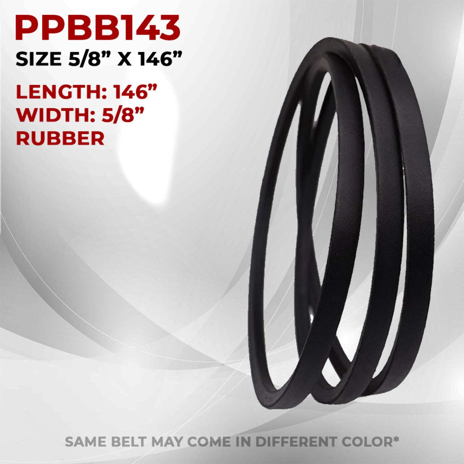 Proven Part Lawn Mower Deck Belt Fits Exmark 1-633127 633127 706087 Scag 484197 5/8 In. X 146 In.