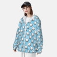 thumbnail image 3 of Gukieu Golf Balls 1 Print Sun Protection Hoodies for Men and Women, Zippered Long-sleeved Quick-drying UV Protection Shirts, Suitable for Sports, Swimming, Fishing-3X-Large, 3 of 7
