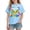 Z65 Blue, variant on Mifsaly Toddler Kids First Day Of Preschool Shirts Girls Back To School Short Sleeve T-Shirts Graphic Casual Summer Cotton Crewneck Tops