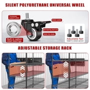 5 Tier Heavy Duty Wire Shelving Unit with Wheels | 3200 lbs Capacity Metal Storage Rack | Adjustable Garage Shelves 48W x 24D x 72H