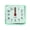 Green, variant on Compact Square Crystal Alarm Clock for Bedside, Easy Read Dial