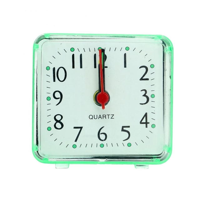 Reloj despertador digital de mesita de noche, pequeño, silencioso, sin tictac, de cuarzo, funciona con pilas, for decoración de escritorio y mesa del hogar