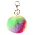 thumbnail image 1 of Pom Pom Keyring Faux Fur Decorative Fuzzy Ball Keychain Bag Charm for Women, 1 of 10