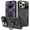 Black, variant on Hybrid Case for iPhone 16, 360 Rotating Kickstand Case with Wireless Charging MagSafe Shockproof Military Grade Drop Protection Phone Case Cover for iPhone 16 6.1-inch,Purple,For iPhone 16