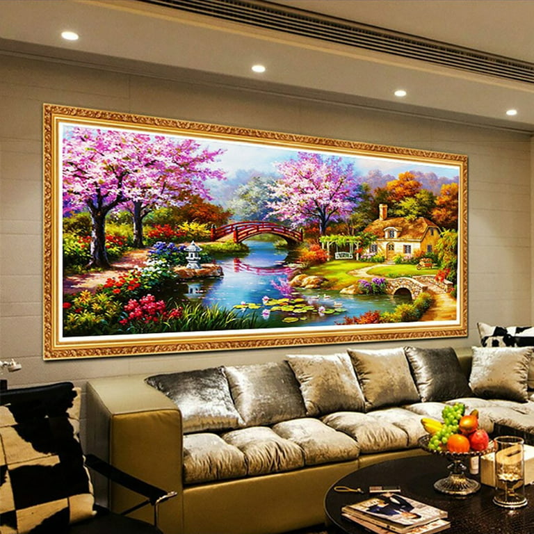 Best Deal for 5D Diamond Painting,Abstract Colored Flowers,DIY Diamond