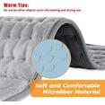 thumbnail image 4 of Heating pad Electric Heat Pad for Back Pain and Cramps Relax - Electric Heat Pad with 6 Heat Settings -Auto Shut Off (Silver Gray, 33“x17”) Color 33“x17” Color 33“x17”, 4 of 5