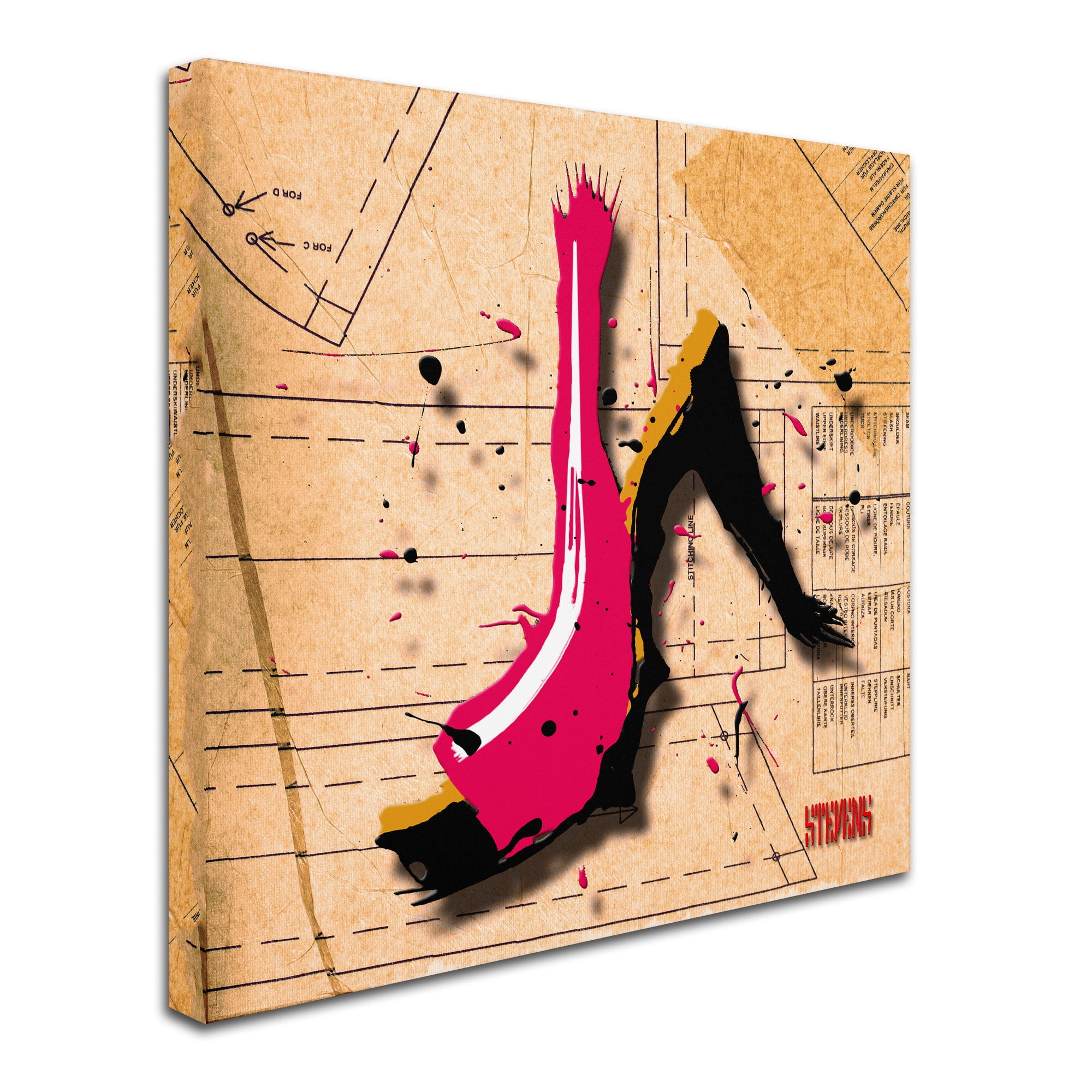 Trademark Fine Art "Suede Heel Pink" Canvas Art by Roderick Stevens