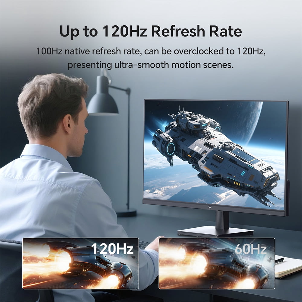 KTC 27 Inch QHD Computer Monitor 100Hz, Up to 120Hz, IPS Panel, 2K 1440P PC Gaming Monitor for Home Office, Adaptive-Sync Support, HDR10, Tilt Adjustable, H27D9