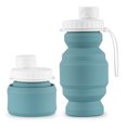thumbnail image 1 of 1 bouteilles d'eau pliables, bouteille de café portable pliable en silicone vert réutilisable, 10,8 oz, sans BPA, étanche, légère, pour les enfants, l'école, le travail, la voiture, les voyages, la ra, 1 of 5