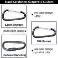 thumbnail image 7 of GOGO 60Pcs D-shaped Carabiner with Spring Snap Hooks, 2 Inch Carabiner Clip Key Holders - Black, 7 of 7