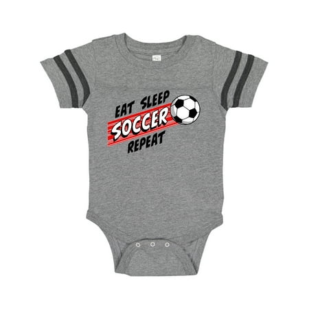 

Inktastic Eat Sleep Soccer Repeat Gift Baby Boy or Baby Girl Bodysuit