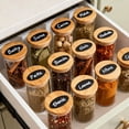 thumbnail image 2 of MEGADOO 8.45oz Glass Spice Jars with Bamboo Lids, 12 Pack Airtight Seasoning Containers with Labels, 2 of 9