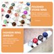 thumbnail image 4 of Anillo abierto de piedra pulida para mujer, 10 unidades, ajustable, a la moda, 4 of 7