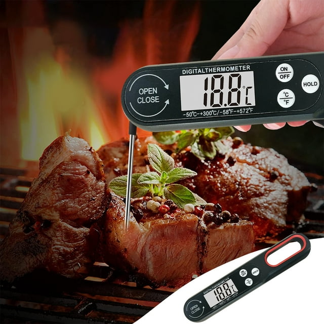 Termómetro Digital Para Carne, De Lectura Instantánea, Para Asar, Barbacoa Y Cocina. Fabricado En Abs.,Vsgery