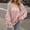 Pink, variant on Amidoa Sweaters for Women Oversized Black Off the Shoulder Long Sleeve Cutout Cable Knit Sweaters Womens Cardigans L