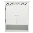 thumbnail image 2 of Bathroom Storage Cabinet, Wall Mounted Storage Cabinet with Carved Double Doors and Shelves, Modern Space Saving Hanging Storage Cupboard, Home Wall Storage Cabinet for Bathroom Washroom, White, D1747, 2 of 10