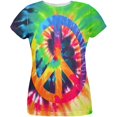 thumbnail image 1 of Peace Sign Tie Dye All Over Womens T Shirt, 1 of 2