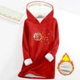 thumbnail image 2 of AOOCHASLIY Christmas Tops Weatshirt For Women Winter Warm Lined Fleece Tops Thick Warm Long Sleeve Pullover, 2 of 3
