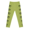 thumbnail image 5 of Letdown Girls Leggings Heart Print Kids Length Leggings Pants Toddler Athletic Soft Tights Trousers, 5 of 5
