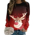 thumbnail image 1 of WILLBEST hoodies Merry Christmas Sweatshirt For Women Comfortable Funny Christmas Tree Truck Graphic Pullover Crewneck Loose Fit Blouse Tops tshirt hoodie, 1 of 4