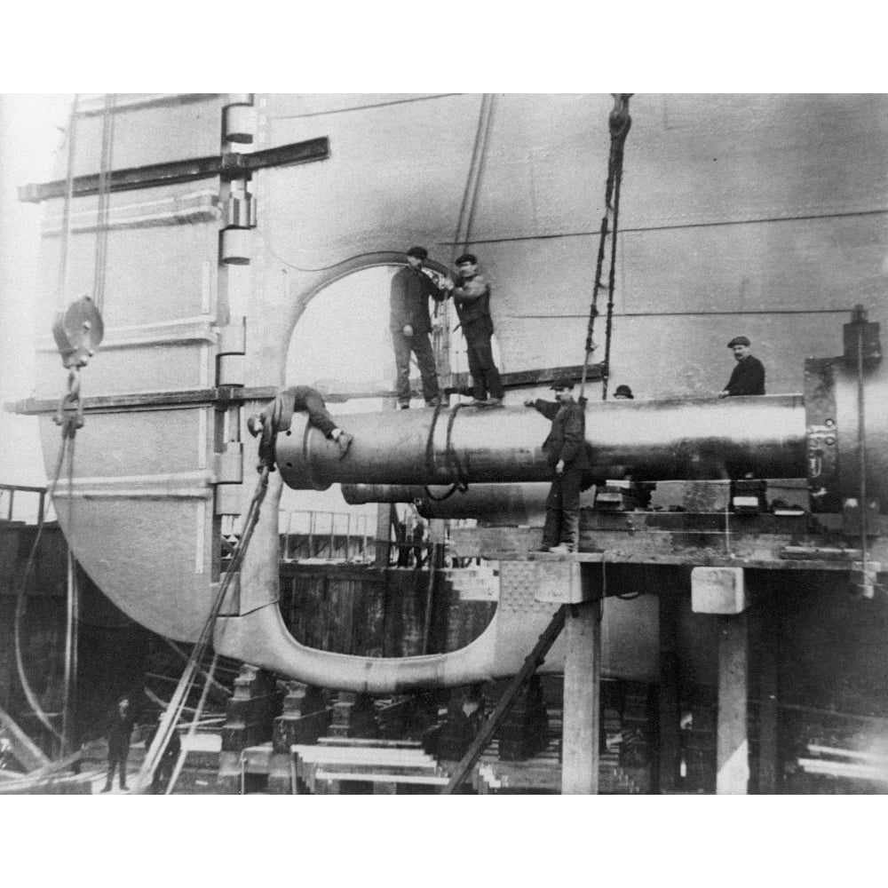 Titanic: Construction, 1912. /Nworkers Assembling The Propeller Shafts Of  The Rms 'Titanic' At Harland & Wolff Shipyard In Belfast, Ireland. -  Walmart.com