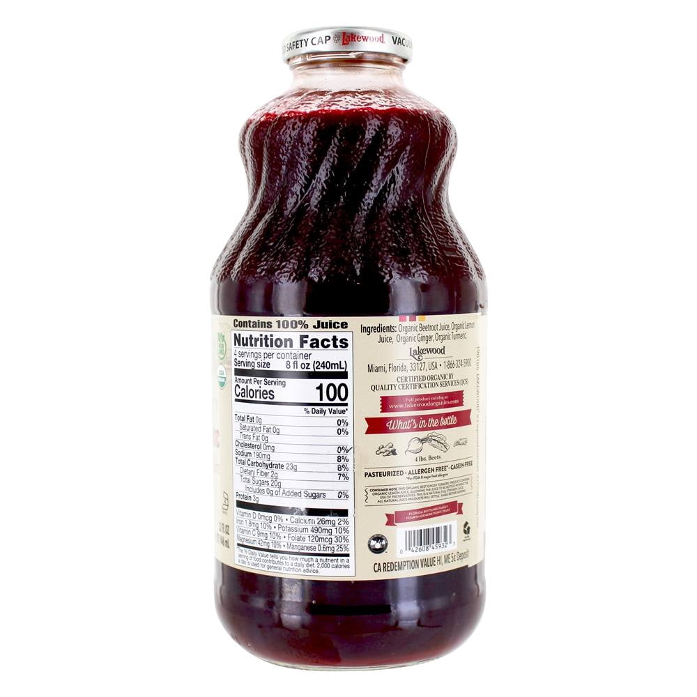 Lakewood Organic Beet Ginger Turmeric Juice, 32 fl oz