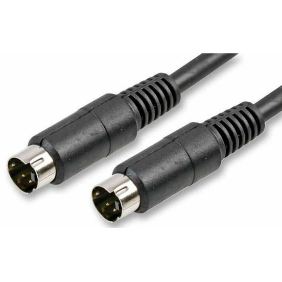 PRO SIGNAL - 4 Pin Mini-DIN (S-VHS) Plug to Plug Lead, 3m Black