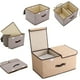 thumbnail image 3 of Caja Organizadora Segos Plegable Con Divisiones Tapas Dobles Beige, 3 of 4