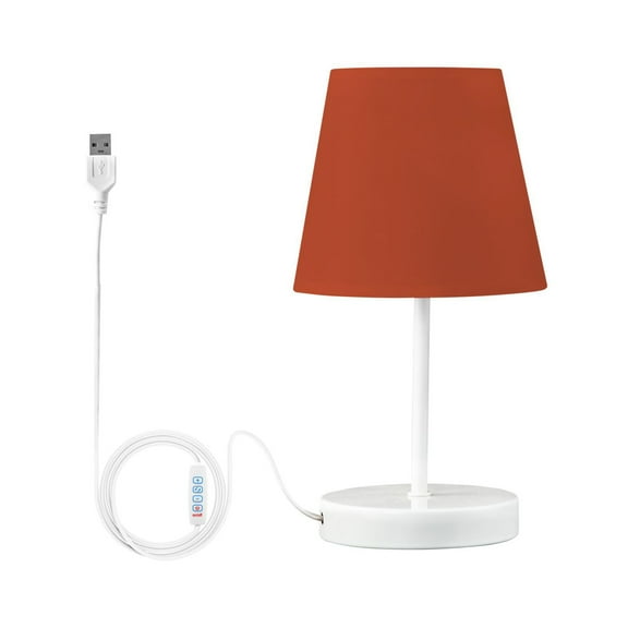 LED Desk Lamp Rust Red Table Nightstand Lamps with 3 Color Temperatures for Home Bedroom Living Room Decor 6x11