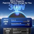 thumbnail image 4 of Cargador de coche Avatcen de 65 W y 4 puertos USB C con cable de 2 x 1,8 m para iPhone, 4 of 8