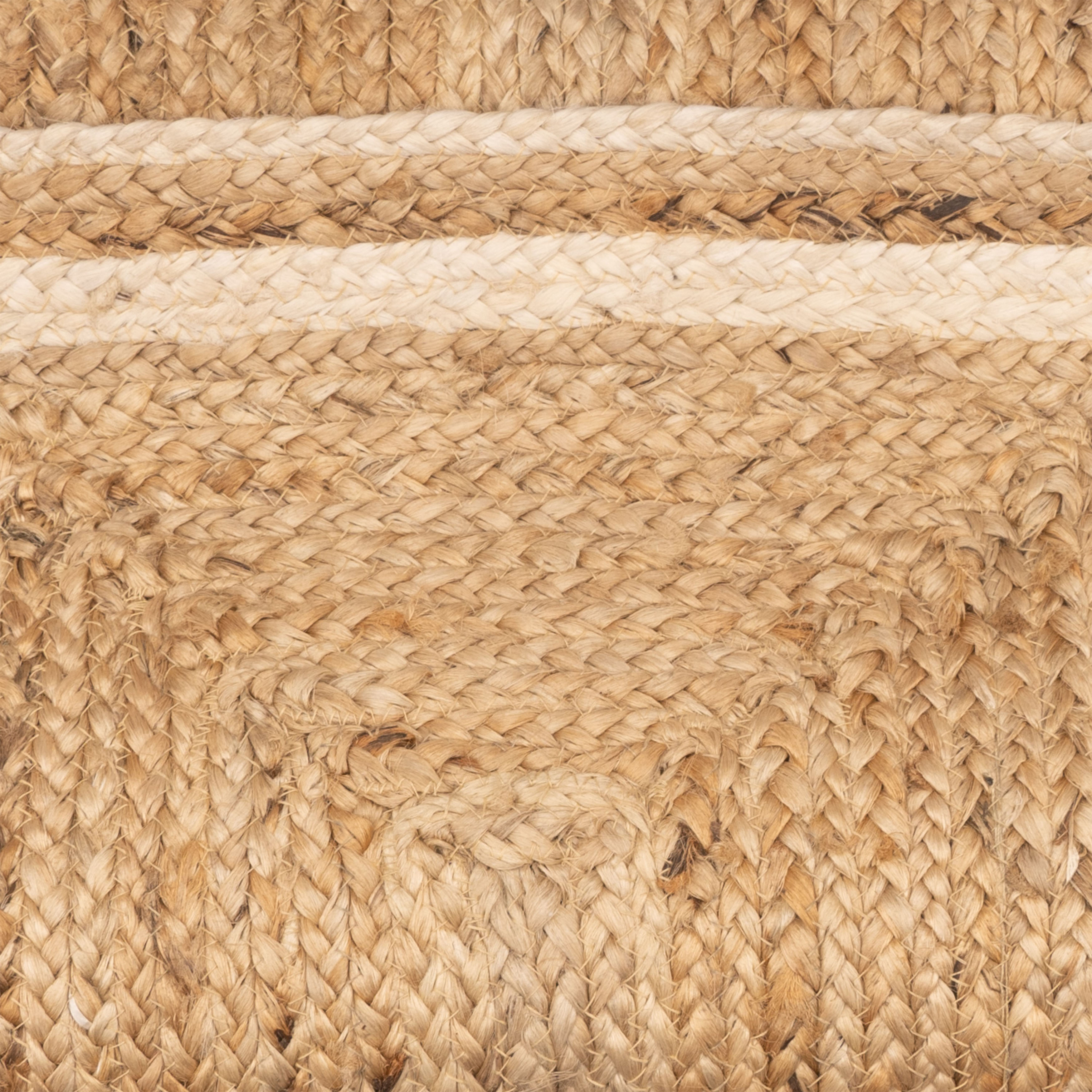Ox Bay Ollie 16" x 80" Rectangular Braided Jute Table Runner, Natural