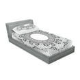 thumbnail image 2 of Ambesonne Mandala Fitted Sheet & Pillow Sham Set, Lace Like Detailed Motif, Twin, Black and White, 2 of 2