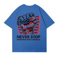 thumbnail image 5 of American Flag Blouse Women Patriotic 250th Anniversary Short Sleeve Crew Neck Tops 1776-2026 Stars and Stripes Casual Tunics 2XL, 5 of 5
