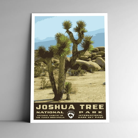 Joshua Park National Park Vintage Travel Poster / Postcard WPA Style Retro California