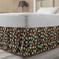 thumbnail image 1 of Fruits Bed Skirt, Simple Repeating Pattern of Apple and Pear Silhouettes, Elastic Bedskirt Dust Ruffle Wrap Around for Bedding Decor, 4 Sizes, Multicolor, by Ambesonne, 1 of 2